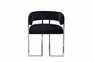 GY-8504STUL-CHERN Стул велюр черный/хром 60*55*73см