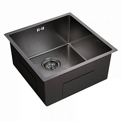 EMAR best EMB-113 PVD Nano Dark мойка универсал. (+система PVC, чаша выпуска, крепления), EMB-113 PV