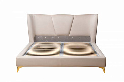 Кровать Сиена(Siena) без мех.велюр бежевый Colt002 199*222*116см