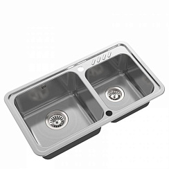 OULIN OL-H9903 (F&P) мойка врезная (+система PVC, гибкий слив, чаша (чаши) выпуска, крепления, уплот