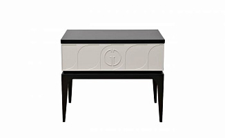 GD-00002 Тумбочка прикроватная Спинола(Spinola) черно/серая 60*40*50см
