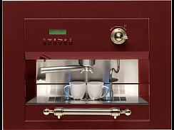 Встраиваемая кофемашина Ilve ES-645C Burgundy (ручки латунь)