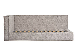 Кровать детская угловая Руна(Runa)-80 с мех шенилл серая Seppia-Ser 114*215*80см