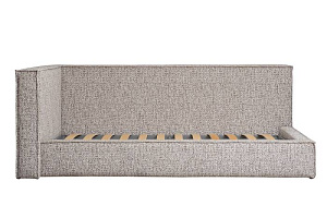 Кровать детская угловая Руна(Runa)-80 с мех шенилл серая Seppia-Ser 114*215*80см