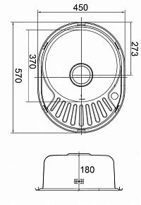 Мойка из нержавеющей стали EMAR 5745 глянец
