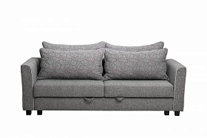 Диван Марко(Marco) трехмест. раскл., букле серый Flona-SER+Buta-SER 225*102*92см