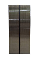 GD-10012-6 Шкаф Альто(Alto) двухд c выдв ящик,серый Кобальт, дверцы стекло(рифленое) 100*57*228.5см